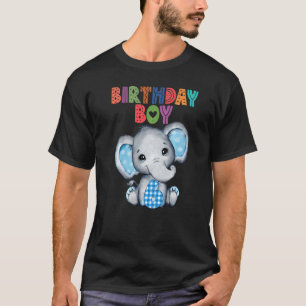 Elephant 6th Birthday Boy 6 Years Old Themed Eleph T-Shirt