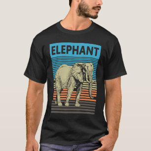 Elephant 70s sunset Elephant T-Shirt