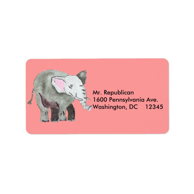 Elephant Address Sticker (Front)