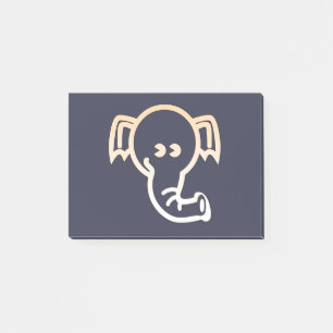 Elephant Aesthetic Stylised cute Line Art Yoga Post-it Notes