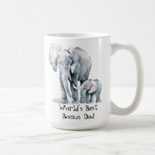 Elephant African Animal World's Best Bonus Dad Coffee Mug