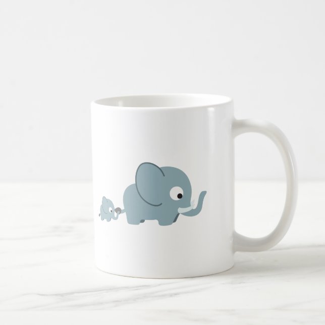 Elephant and Baby Coffee Mug (Right)