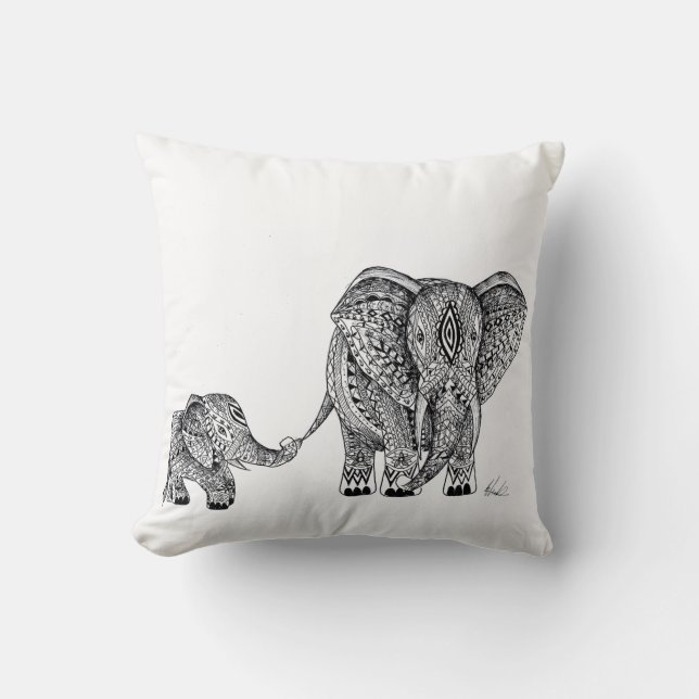 elephant and baby cushion! cushion (Front)