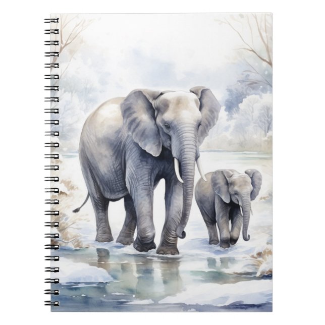 Elephant and Baby Notebook (Front)