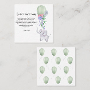 Elephant and balloon books for baby ticket  enclosure card