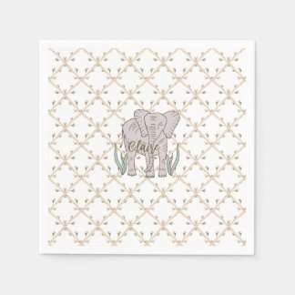 Elephant and Bamboo Napkin