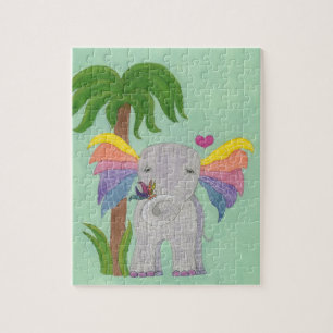 Elephant and Butterfly BFF Jigsaw Puzzle