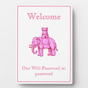 Elephant and Castle Wifi Password Plaque
