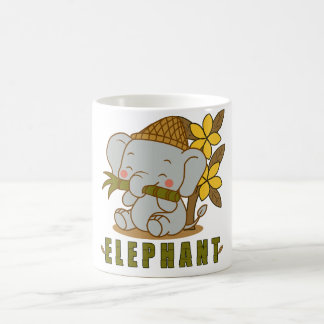 elephant and champa flower coffee mug