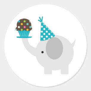 Elephant and Cupcake Stickers