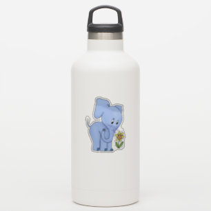 Elephant and flower sticker