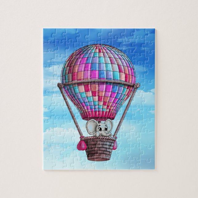 Elephant and Hot Air Balloon Jigsaw Puzzle (Vertical)