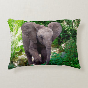 Elephant and Jungle Decorative Cushion