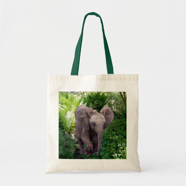 Elephant and Jungle Tote Bag (Front)