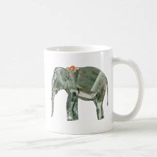 Elephant and monkey coffee mug