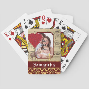 Elephant and music sheet playing cards