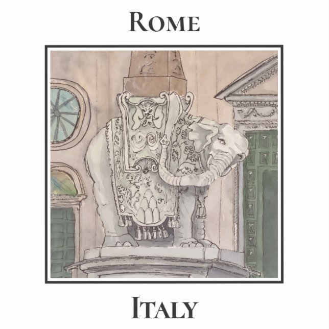 Elephant and Obelisk, Rome's Piazza della Minerva (Front)