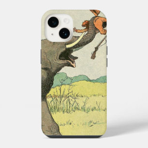Elephant and Poacher in the Jungle iPhone Case