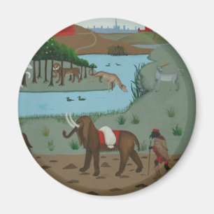 Elephant and Unicorn Magnet