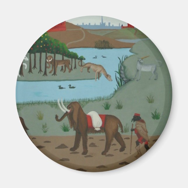 Elephant and Unicorn Magnet (Front)