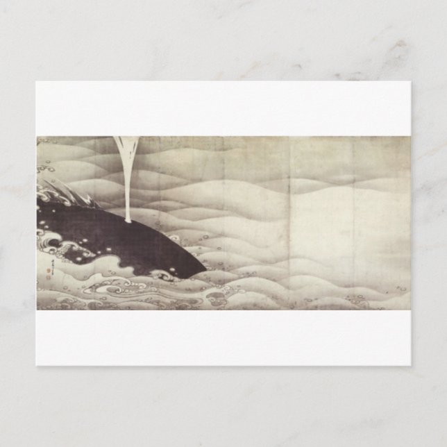 Elephant and Whale (diptych) by Ito Jakuchu Postcard (Front)