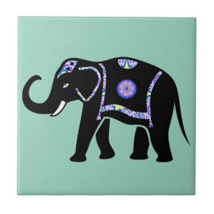 Elephant Animal Abstract Decorative Patterns Ceramic Tile