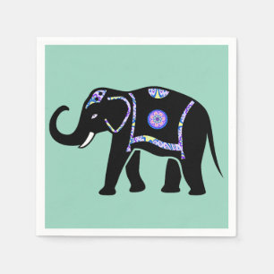 Elephant Animal Abstract Decorative Patterns Napkin