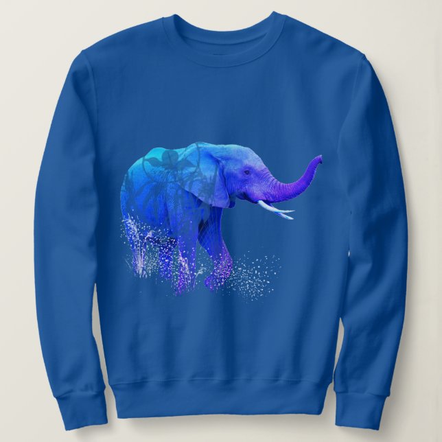 Elephant Animal Art Sweatshirt (Design Front)