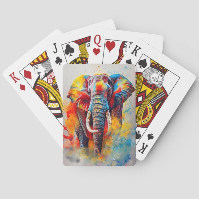 Elephant  Animal Discovery Adventure Nature Planet Playing Cards (Back)