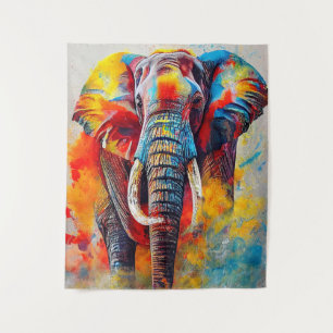 Elephant  Animal Discovery Adventure Nature Planet Tapestry