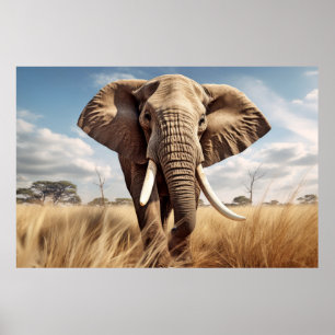 Elephant Animal Nature Majestic Wild Poster