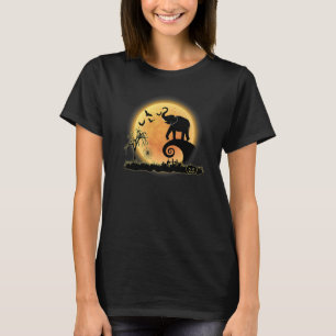 Elephant Animal Scary And Moon  Halloween Costume T-Shirt