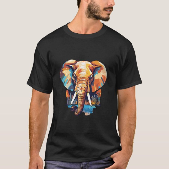 Elephant Animal World Wildlife Beauty Discovery T-Shirt (Front)