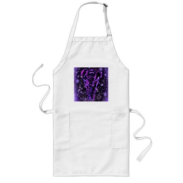 Elephant Apron In Purple Starry Night (Front)