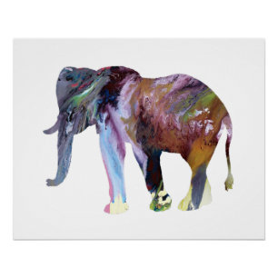 Elephant Art Poster