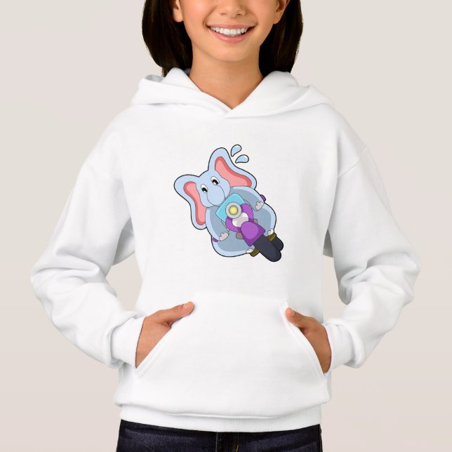 Elephant as Biker with Motorcycle.PNG (Front)