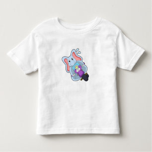 Elephant as Biker with Motorcycle.PNG Toddler T-Shirt