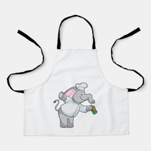 Elephant as Chef with Salt shaker Apron