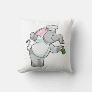 Elephant as Chef with Salt shaker Cushion
