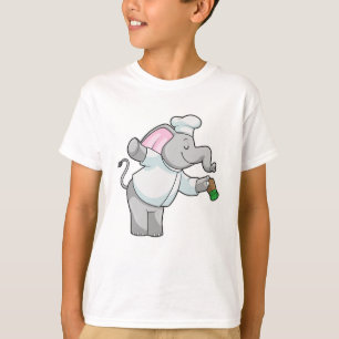 Elephant as Chef with Salt shaker T-Shirt
