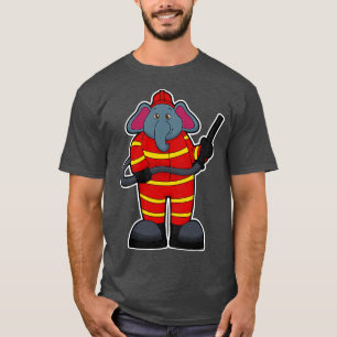 Elephant as Firefighter with Hose T-Shirt