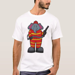 Elephant as Firefighter with Hose T-Shirt