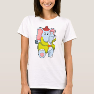 Elephant as Firefighter with Proboscis T-Shirt