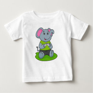Elephant as Gamer Baby T-Shirt