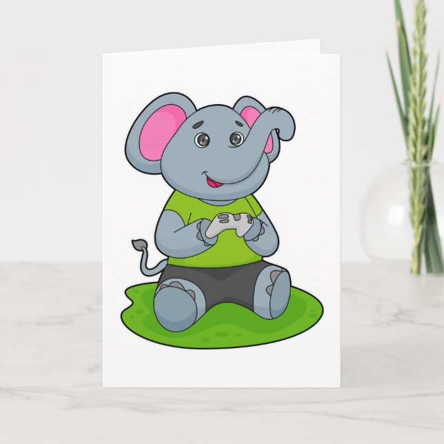 Elephant as Gamer Card (Front)