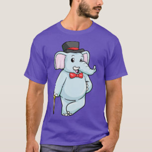 Elephant as Gentleman with Hat Bow tie T-Shirt