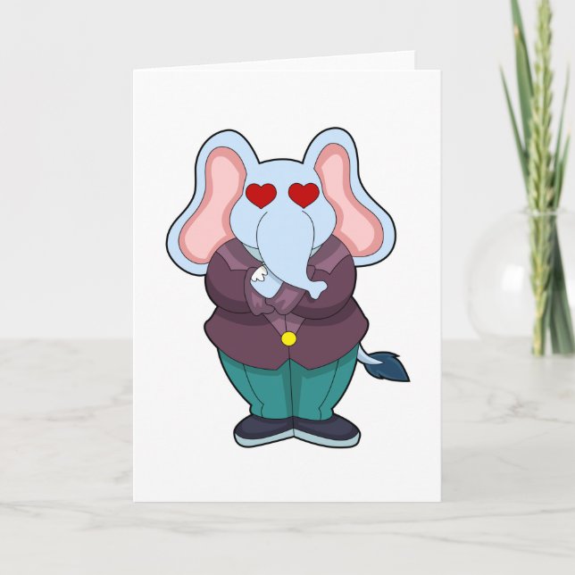 Elephant as Groom with Suit.PNG Card (Front)