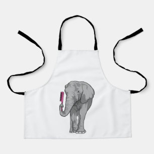 Elephant as Hairdresser with Comb Apron