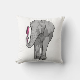 Elephant as Hairdresser with Comb Cushion