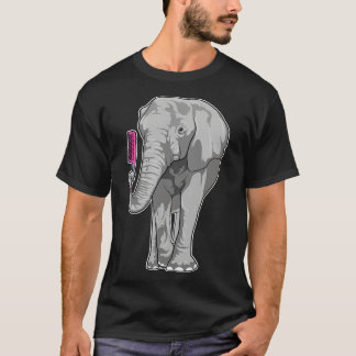 Elephant as Hairdresser with Comb T-Shirt